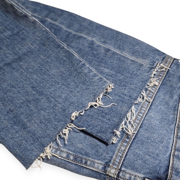 Everlane The Curvy Cheeky Straight‎ Jean Medium Wash Raw Hem 29x28.5" Inseam - Picture 9 of 13